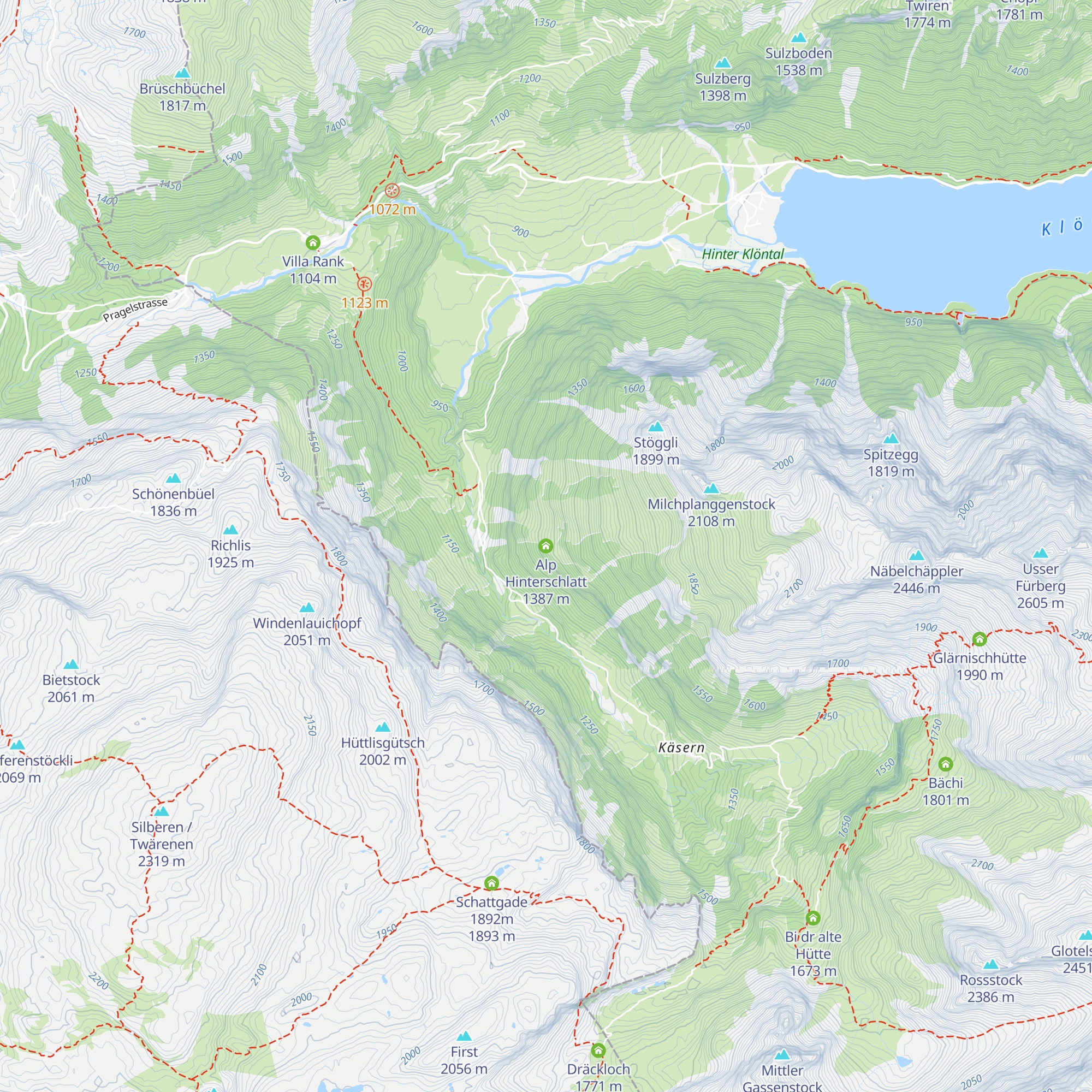 Alp Hinterschlatt map