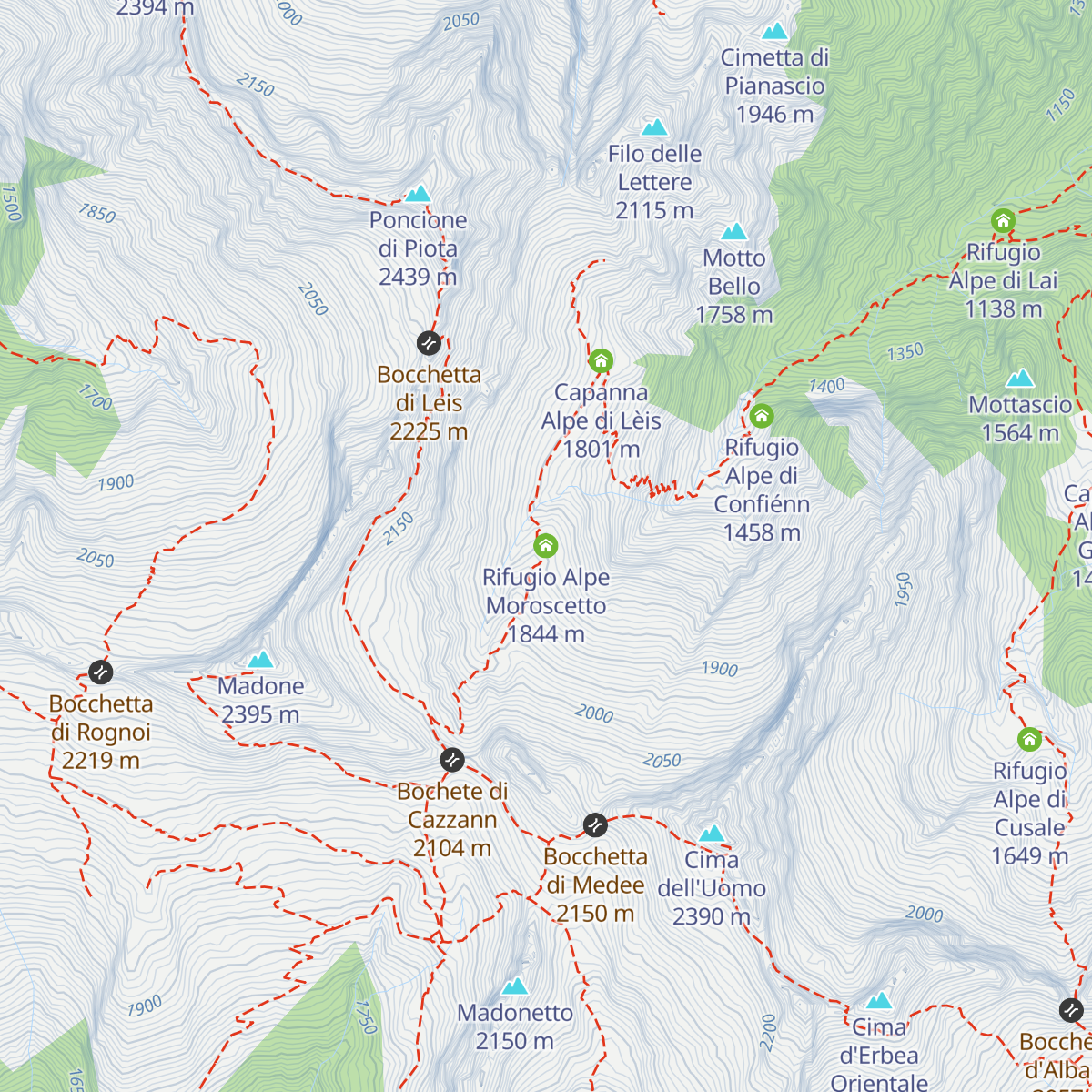 Rifugio Alpe Moroscetto map