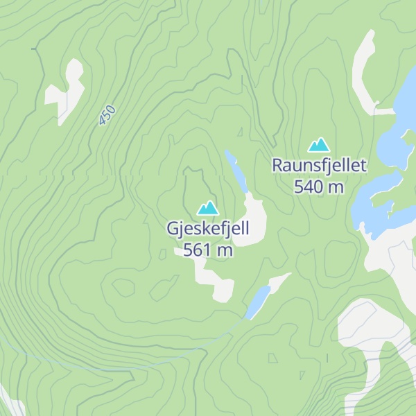 Map of Gjeskefjell