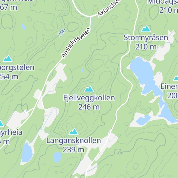 Map of Fjellveggkollen
