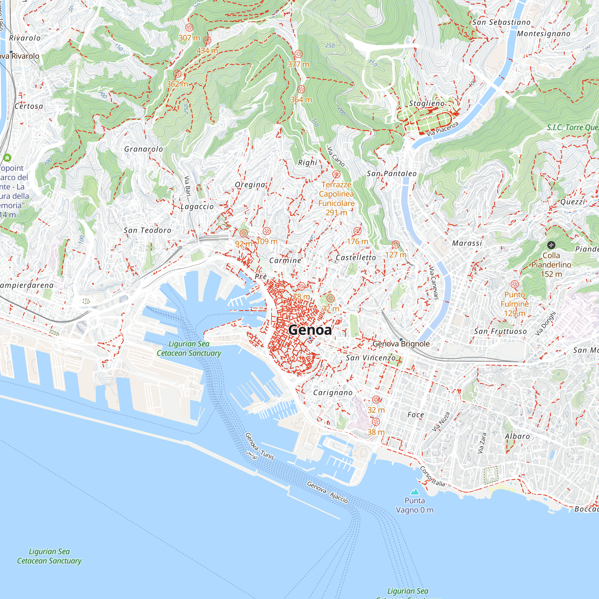 Genova turismo Ufficio informazioni map