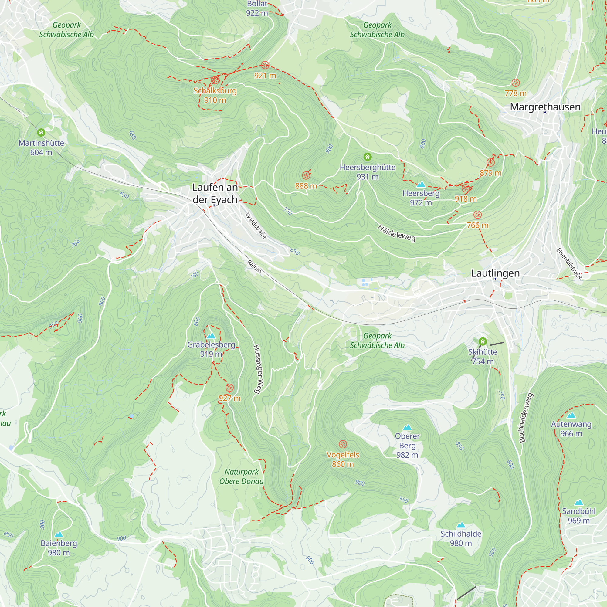 Traufganghütte Brunnental map