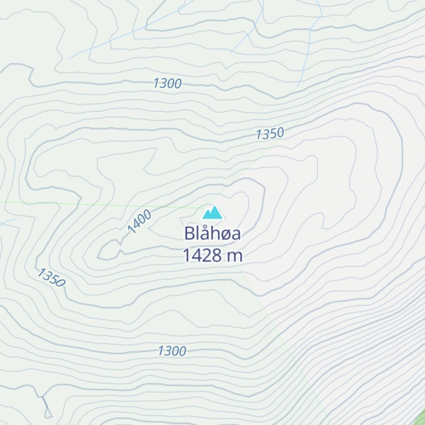 Map of Blåhøa