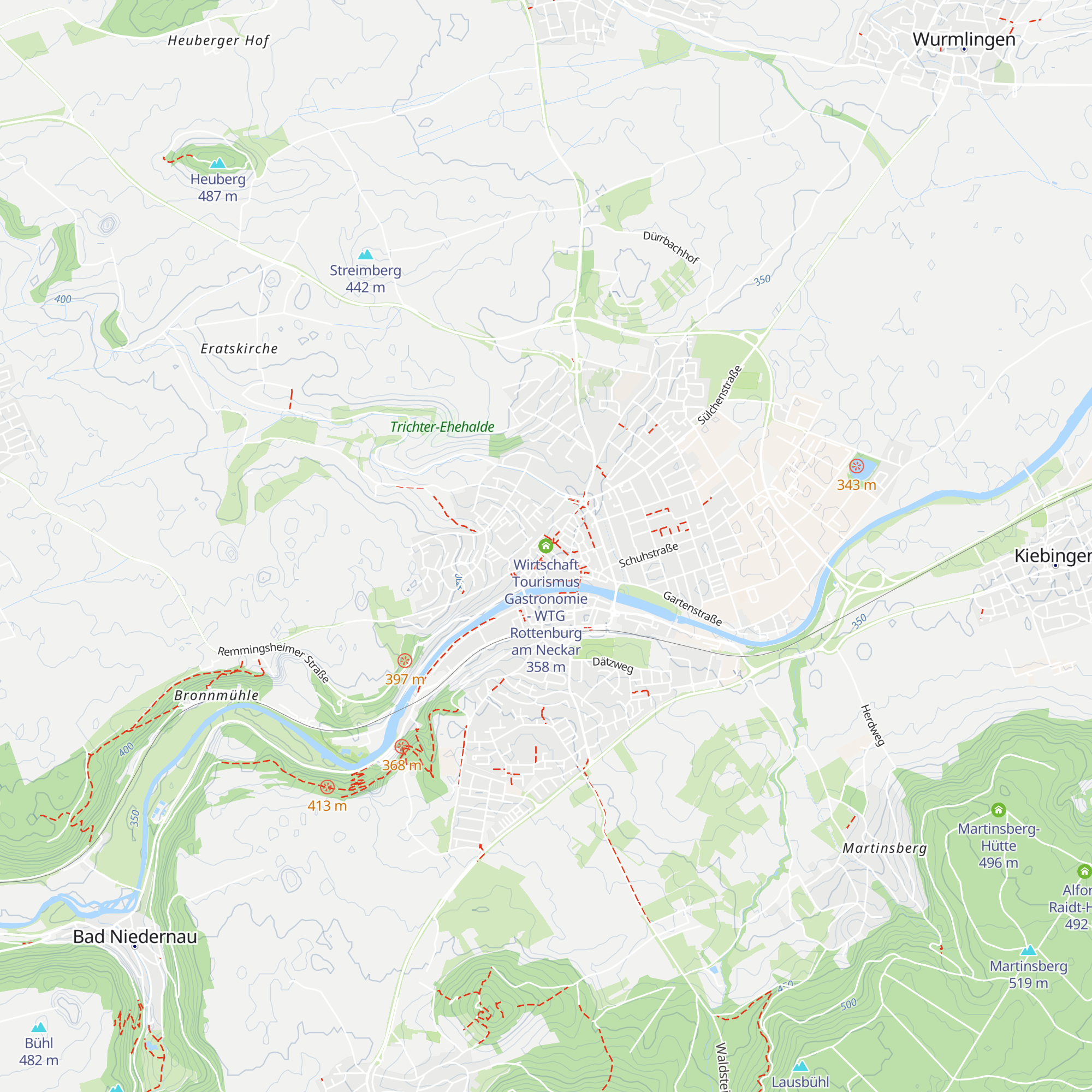 Wirtschaft Tourismus Gastronomie - WTG Rottenburg am Neckar map