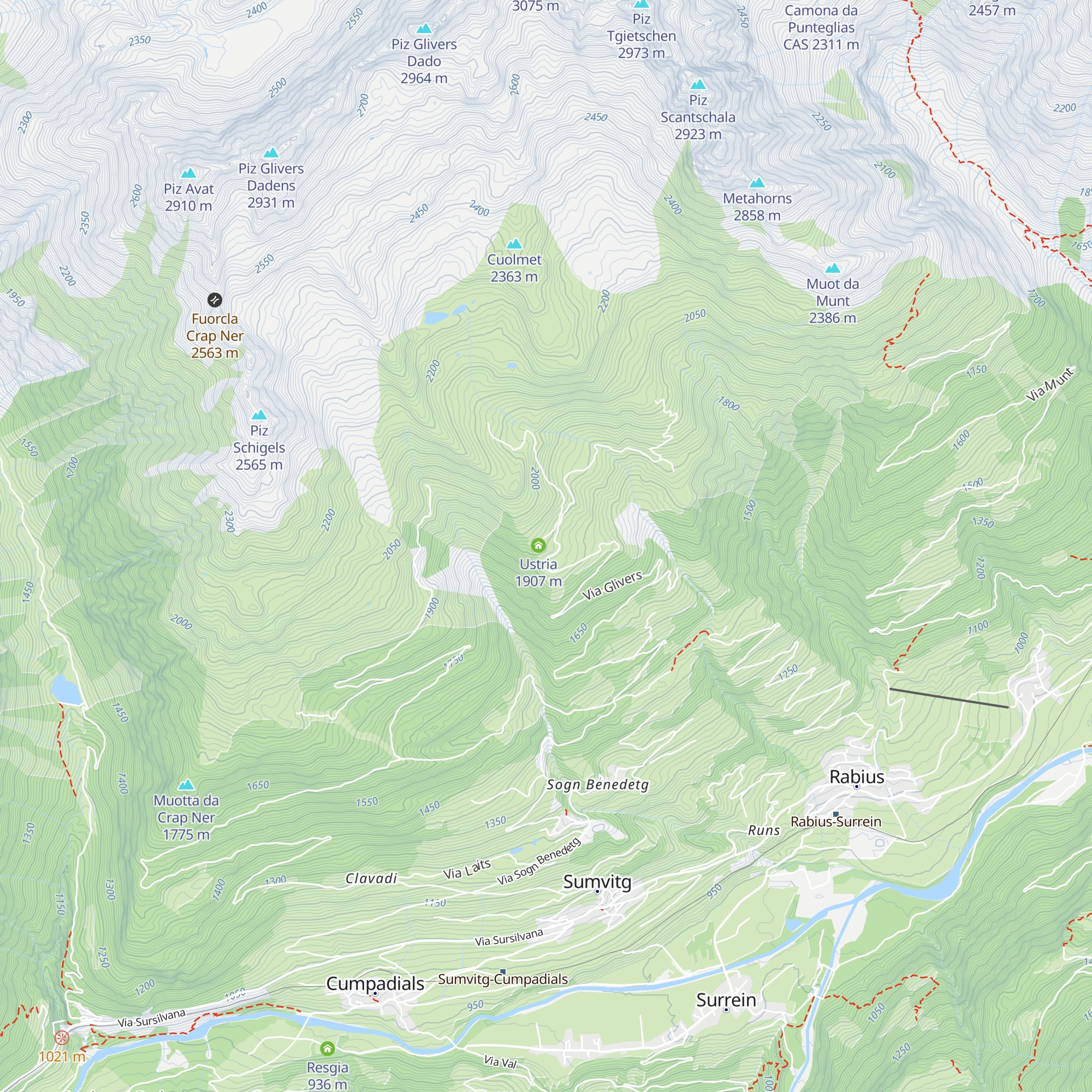 Alp Glivers map