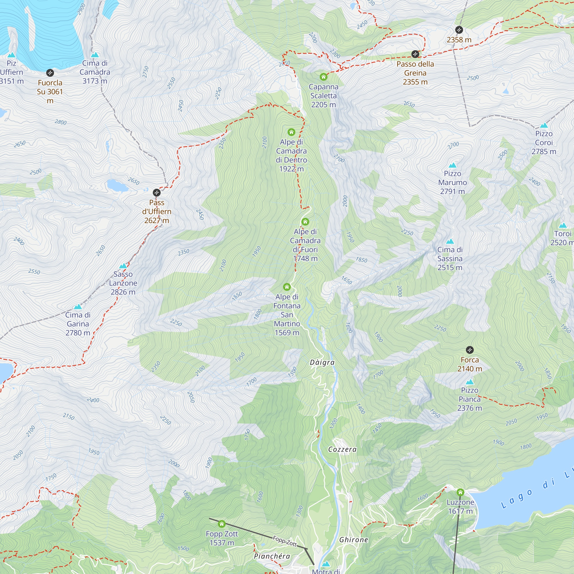 Alpe di Fontana San Martino map