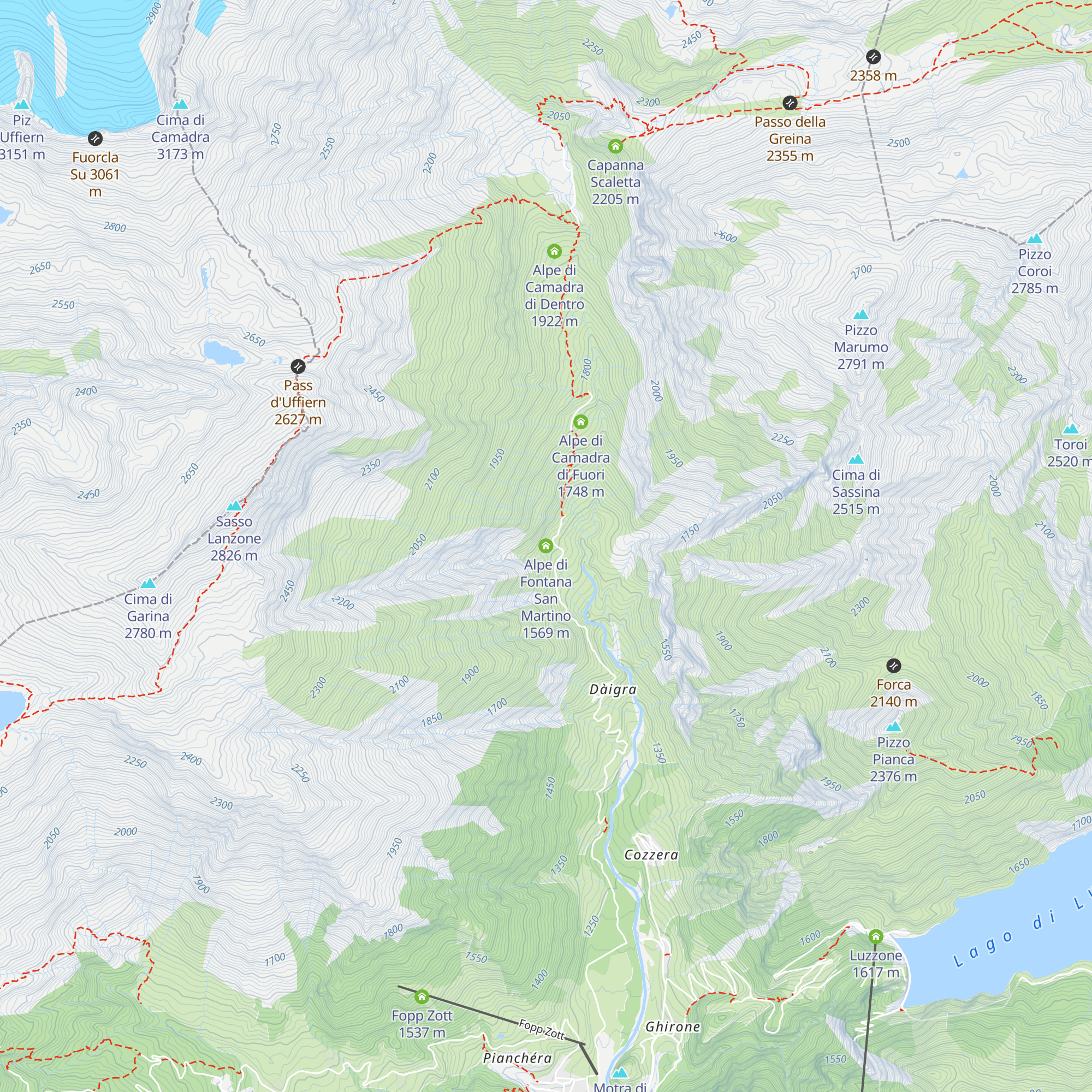 Alpe di Fontana San Martino map