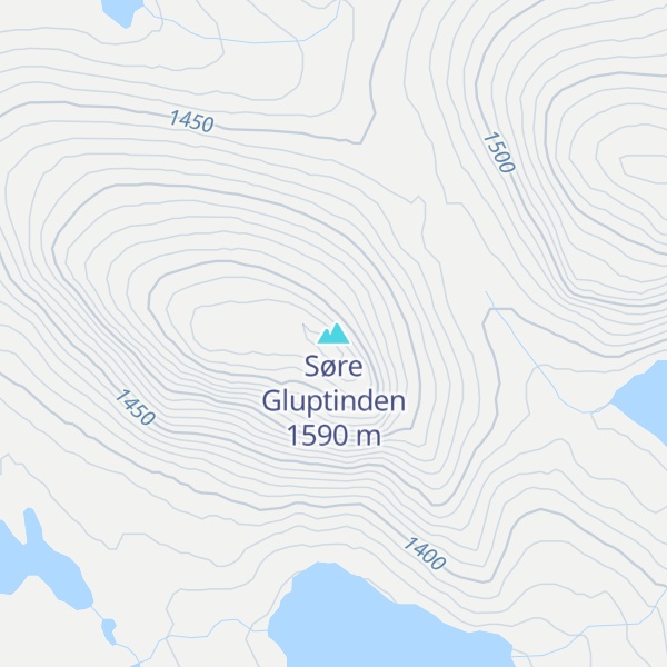 Map of Søre Gluptinden