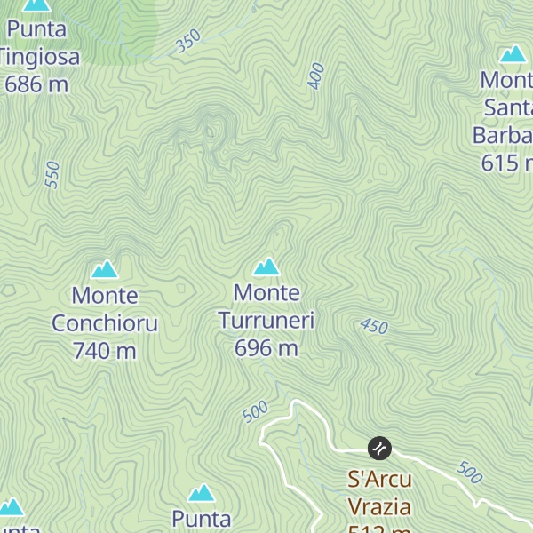 Map of Monte Turruneri