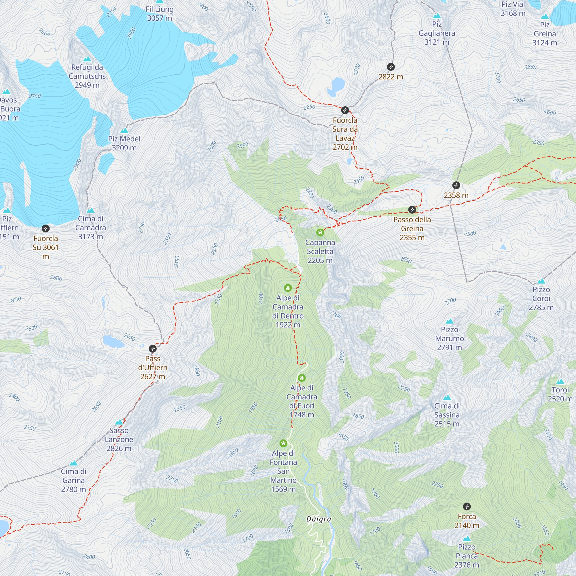 Alpe di Camadra di Dentro map