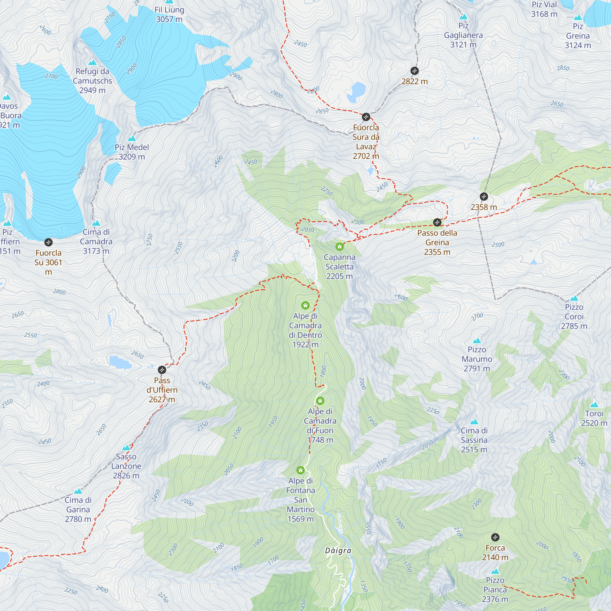 Alpe di Camadra di Dentro map