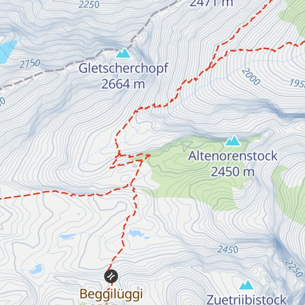 Map of Claridenhütte