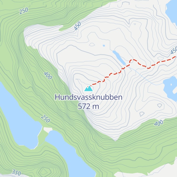 Map of Hundsvassknubben