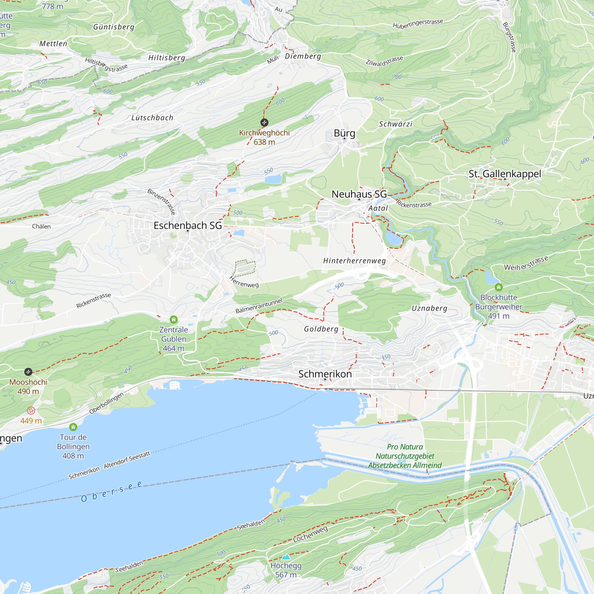 Zentrale Balmen map