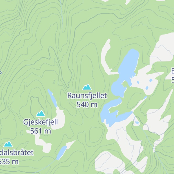 Map of Raunsfjellet