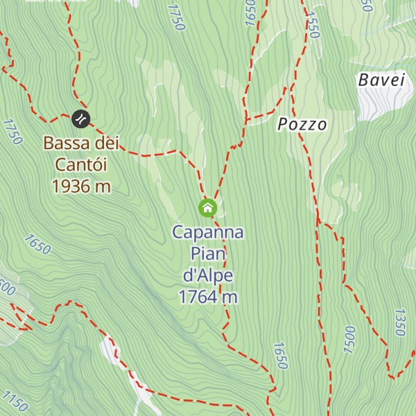 Map of Capanna Pian d'Alpe