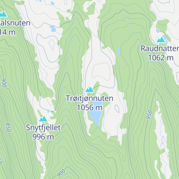 Map of Trøitjønnuten