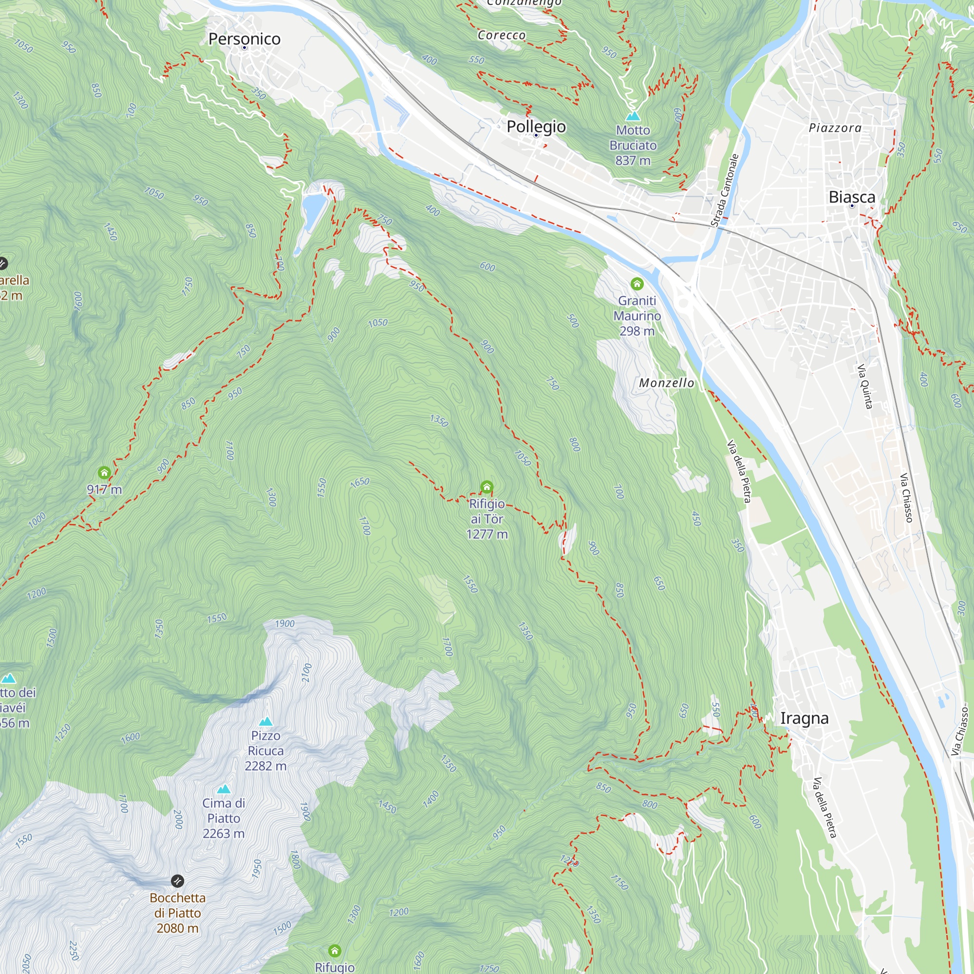 Rifigio ai Tör map