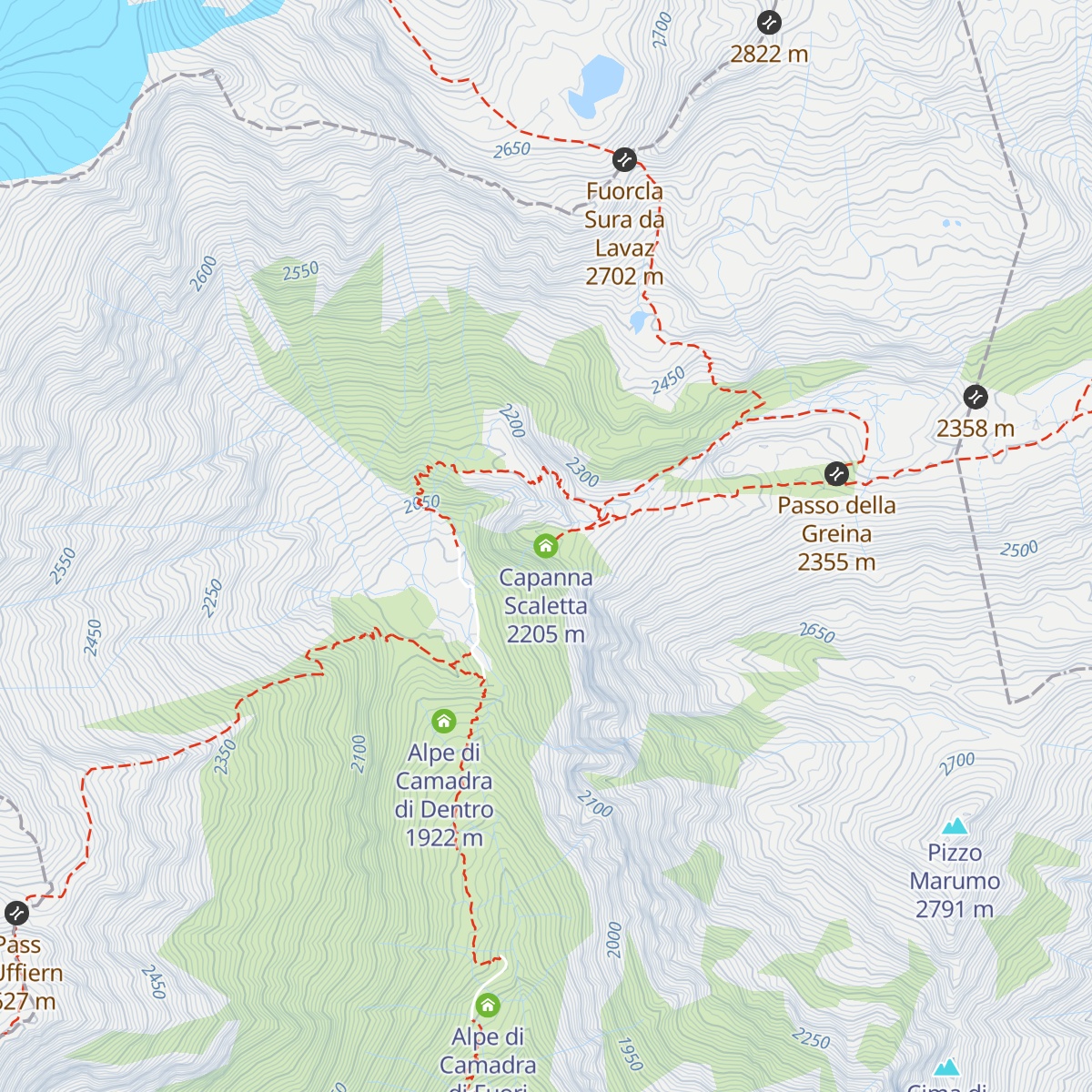 Capanna Scaletta map