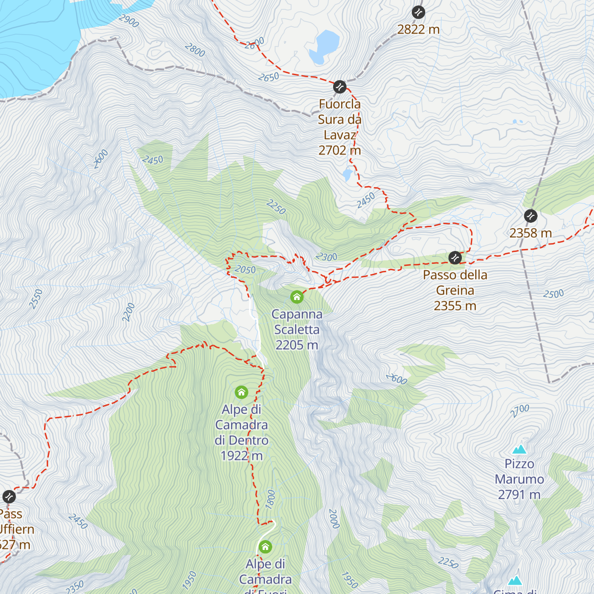 Capanna Scaletta map