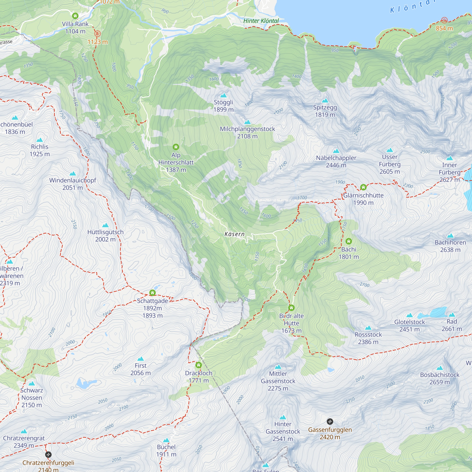 Käsernalp map