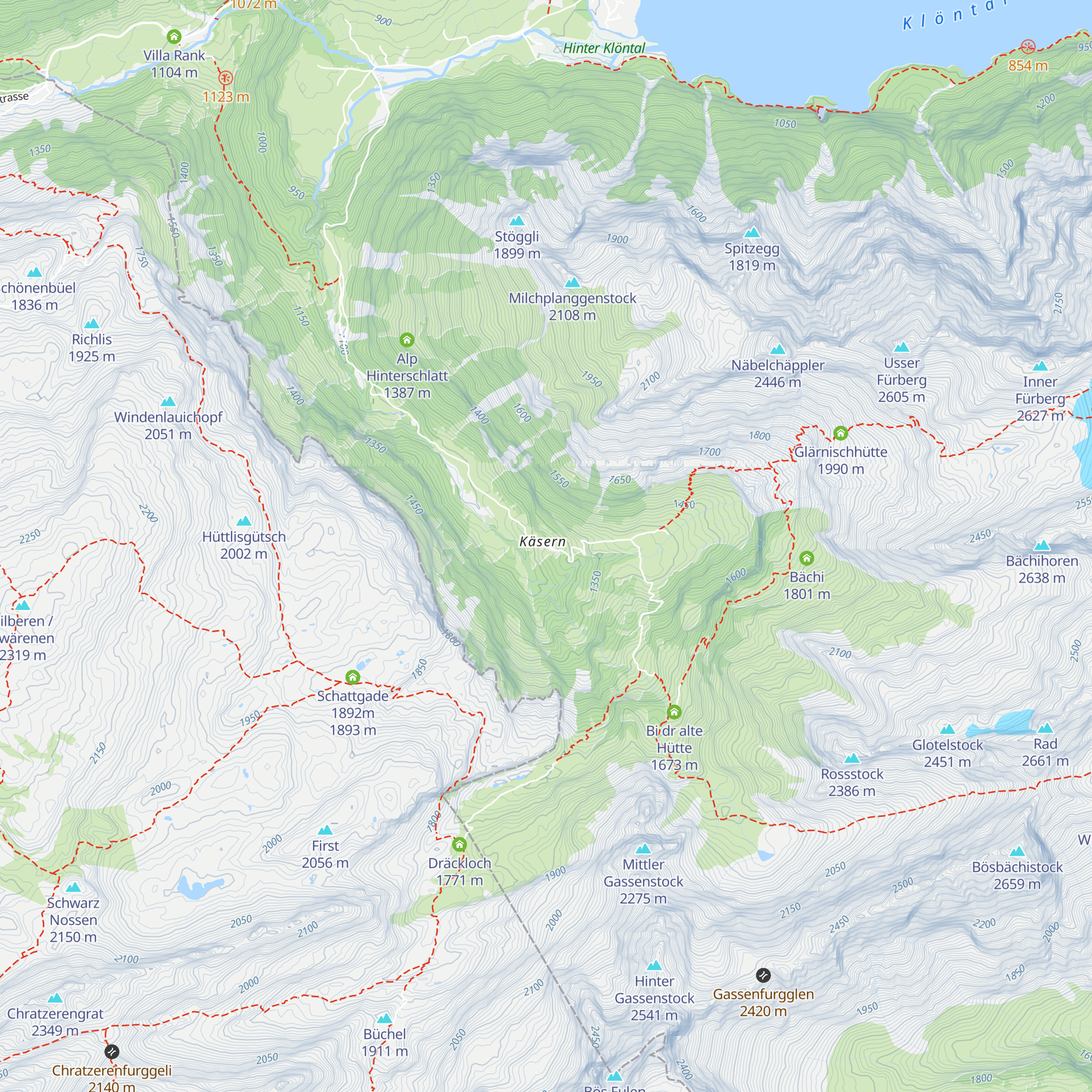 Käsernalp map