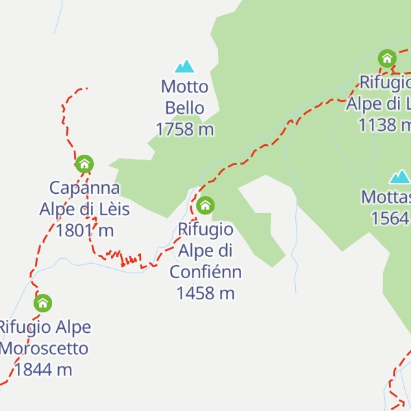Map of Rifugio Alpe di Confiénn