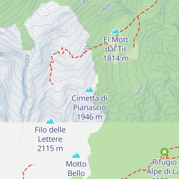 Map of Cimetta di Pianascio