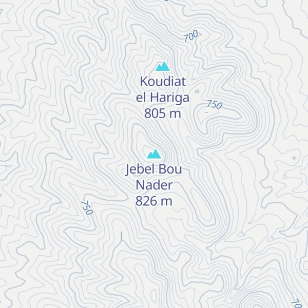 Map of Jebel Bou Nader