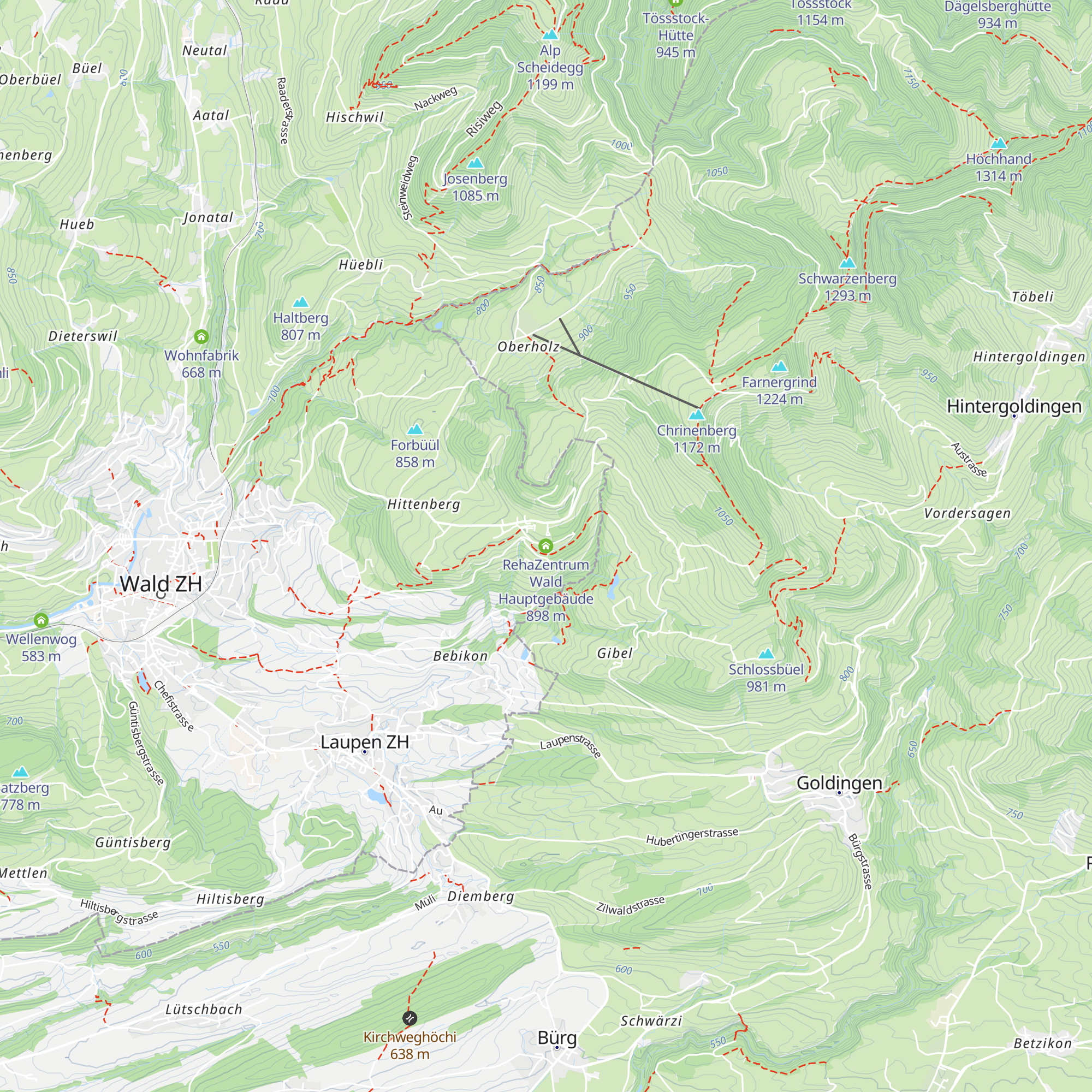 RehaZentrum Wald Hauptgebäude map