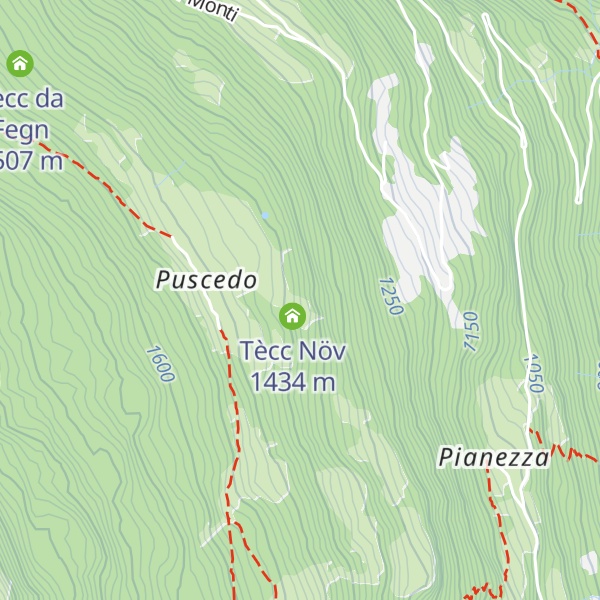 Map of piè da Madonna