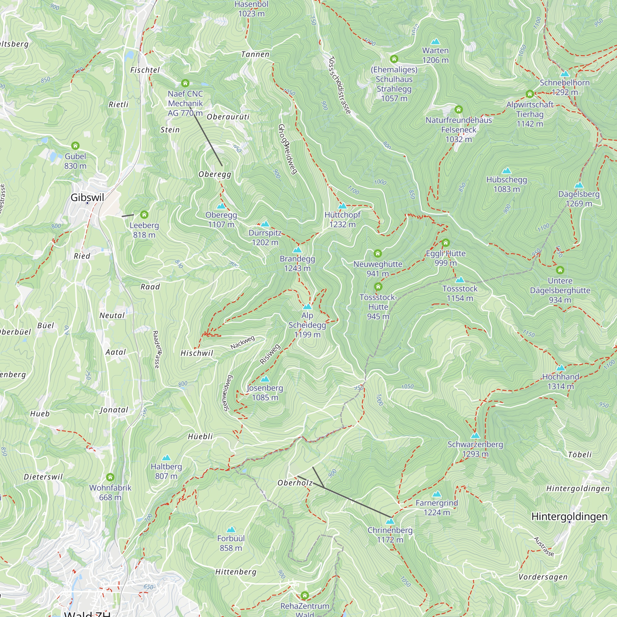 Gasthaus Alp Scheidegg map