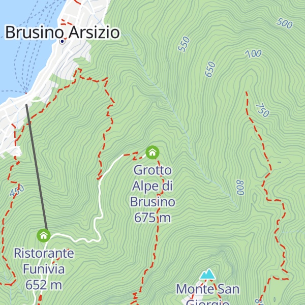 Map of Grotto Alpe di Brusino