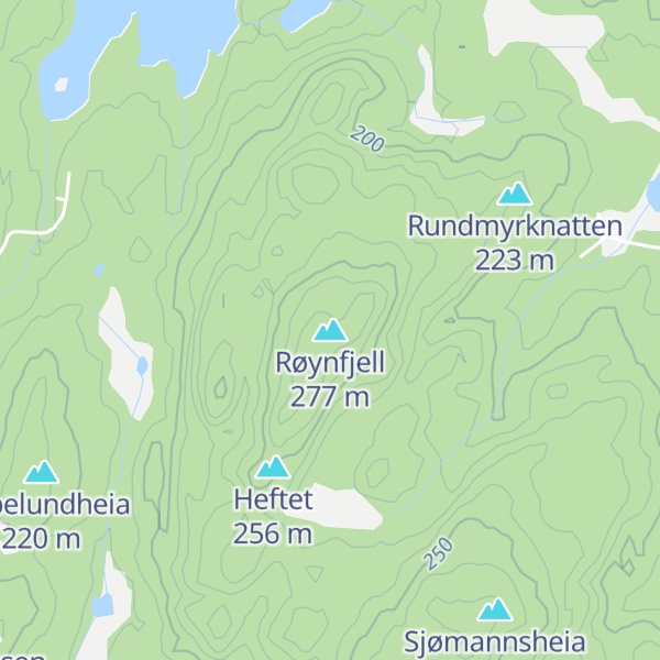 Map of Røynfjell