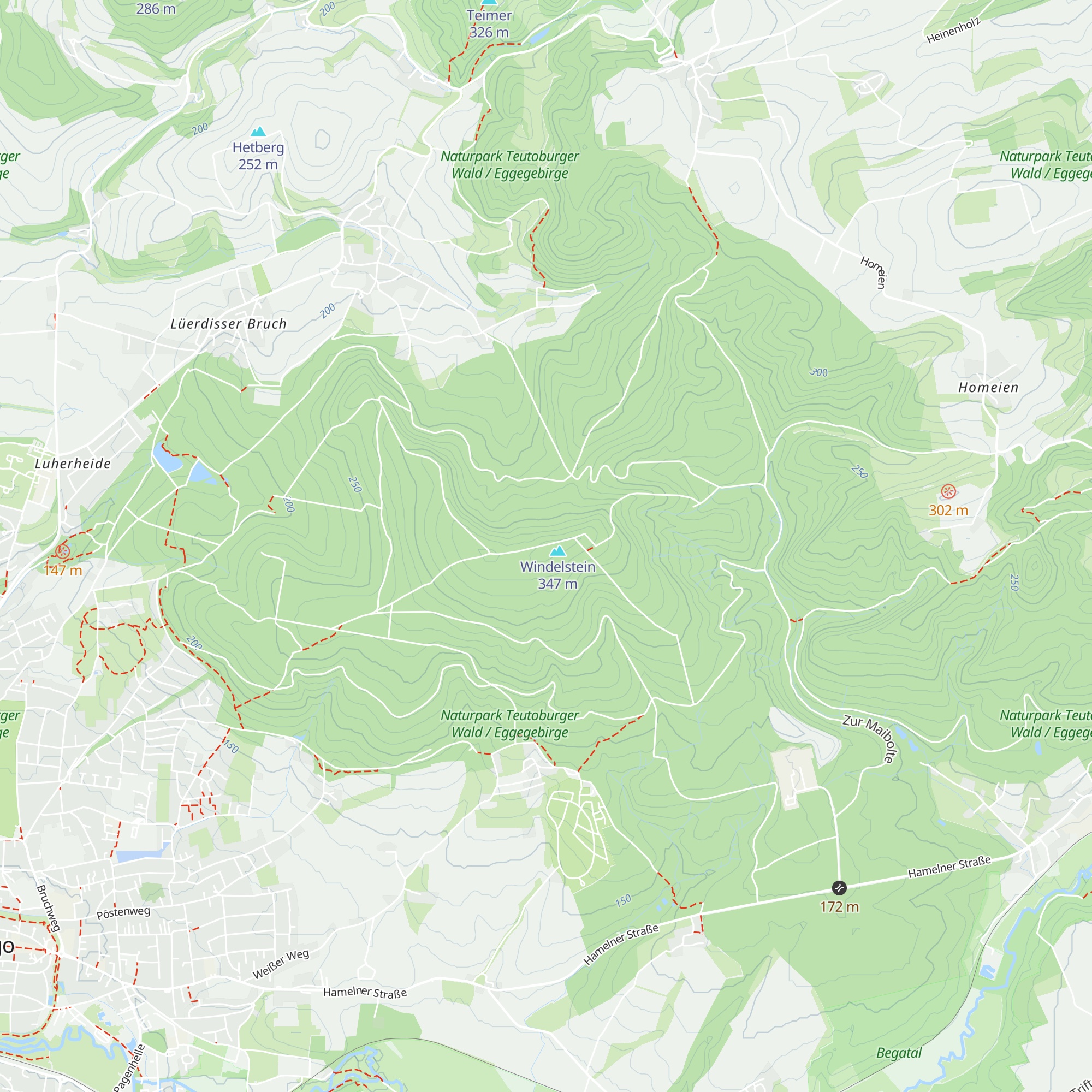 Schutzhütte Windelstein map