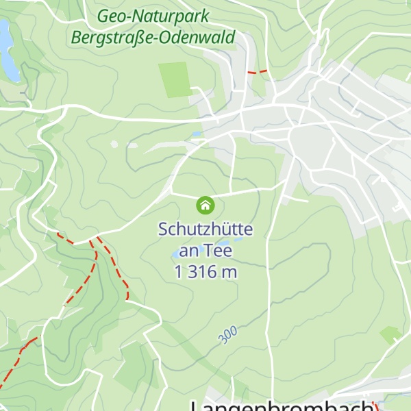 Map of Schutzhütte an Tee 1