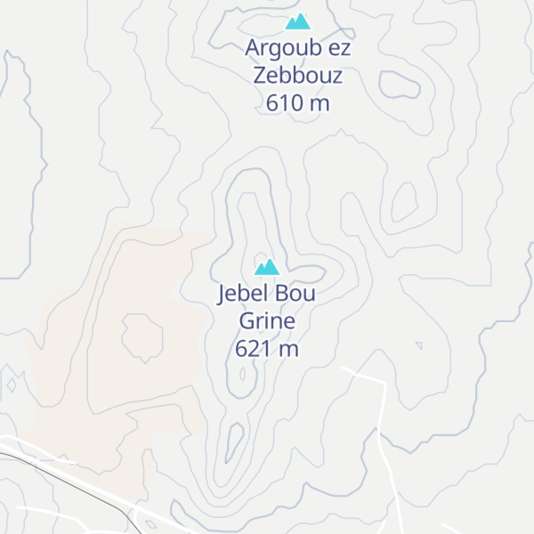 Map of Jebel Bou Grine