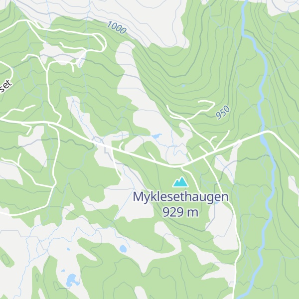 Map of Skirvedalen fjellstove