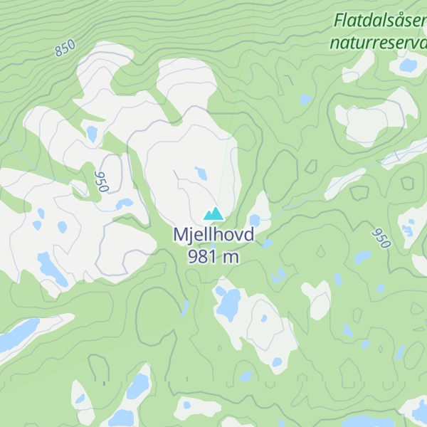 Map of Mjellhovd