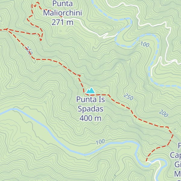 Map of Punta Is Spadas