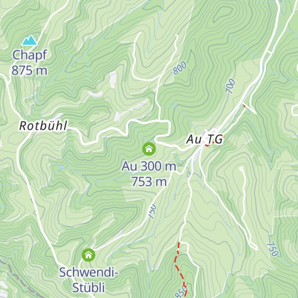 Map of Au 300 m