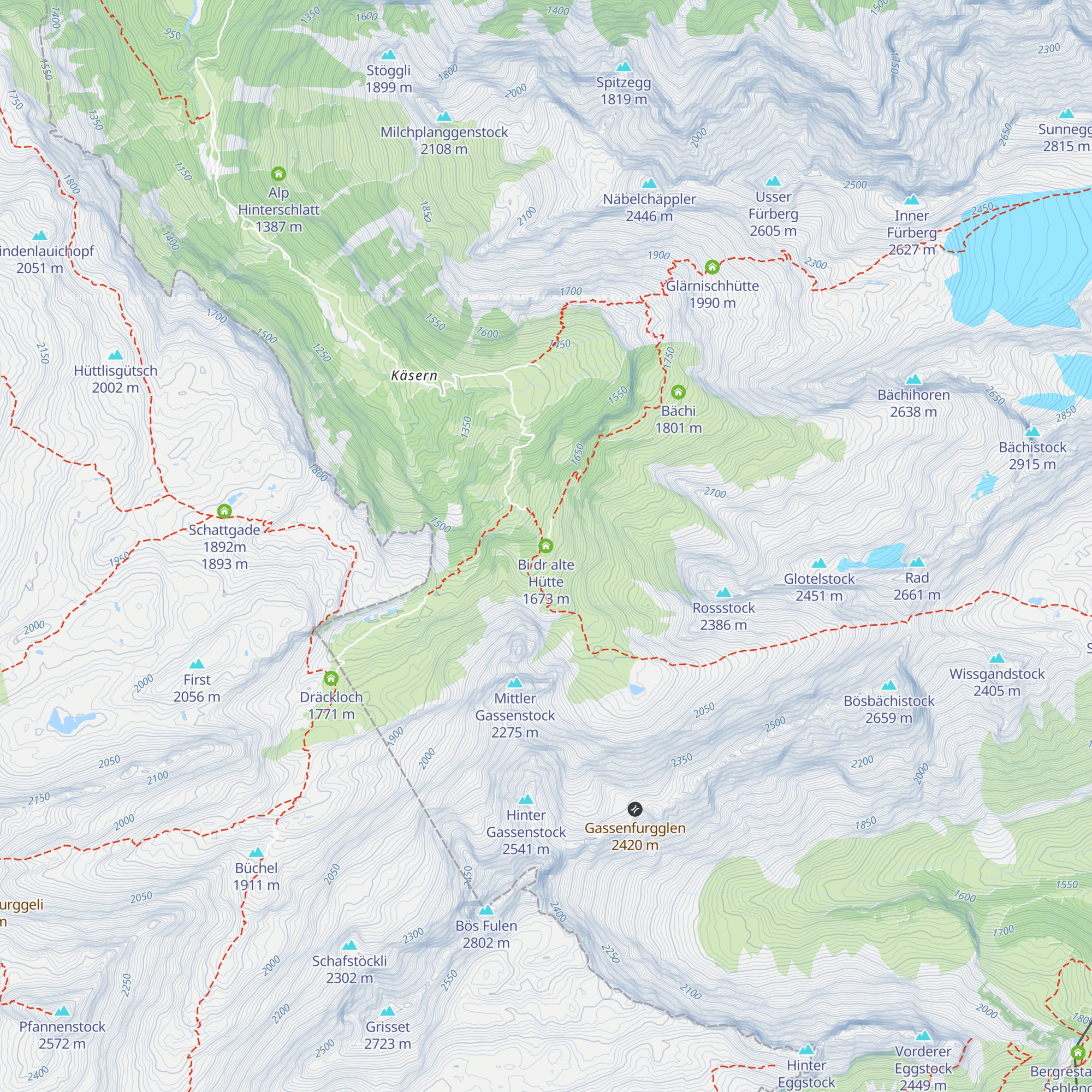 Bi dr alte Hütte map
