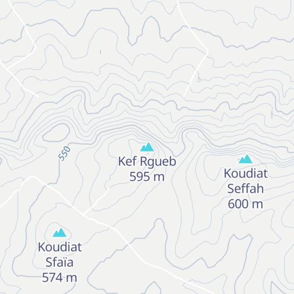 Map of Kef Rgueb