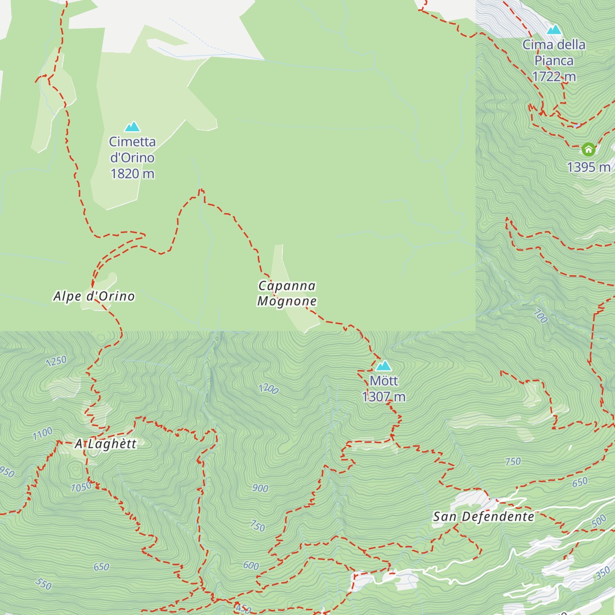 Capanna Mognone map