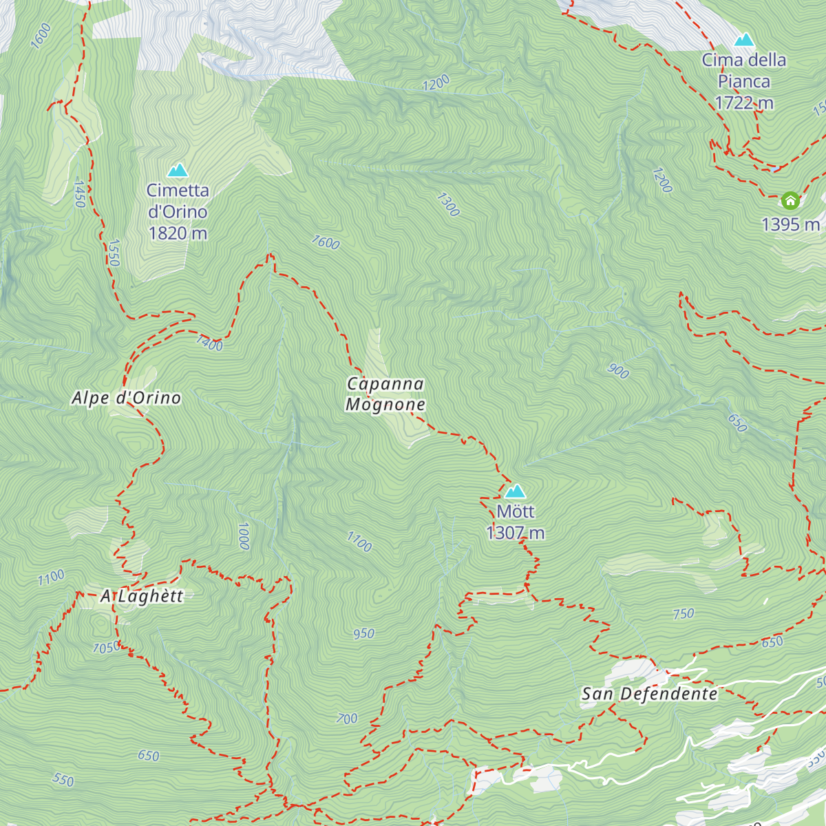 Capanna Mognone map