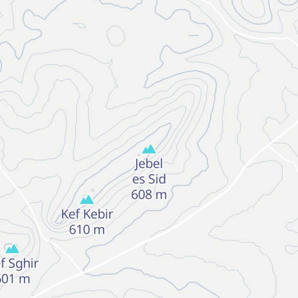 Map of Jebel es Sid