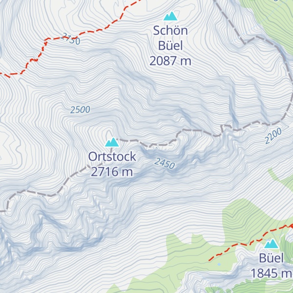 Map of Vorder Ortstock