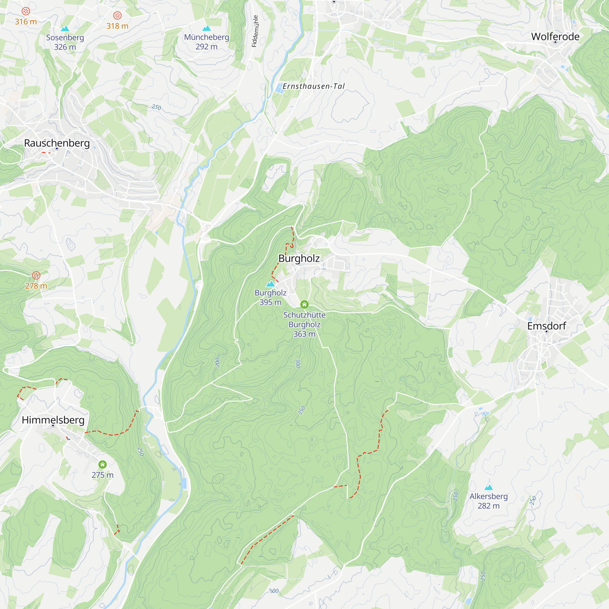Schutzhütte Burgholz map