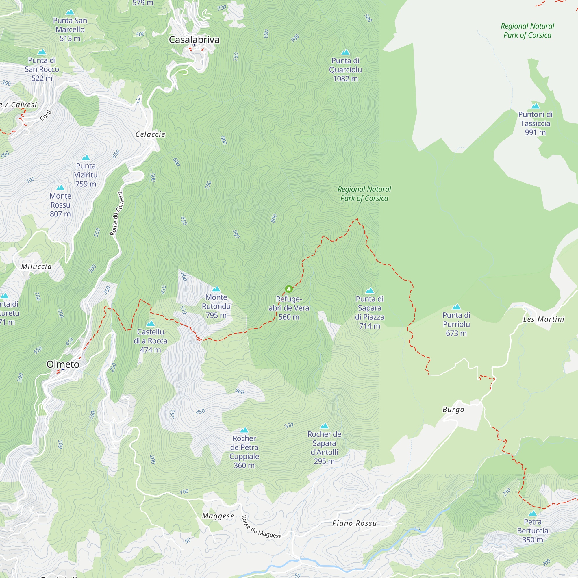 Refuge-abri de Vera map