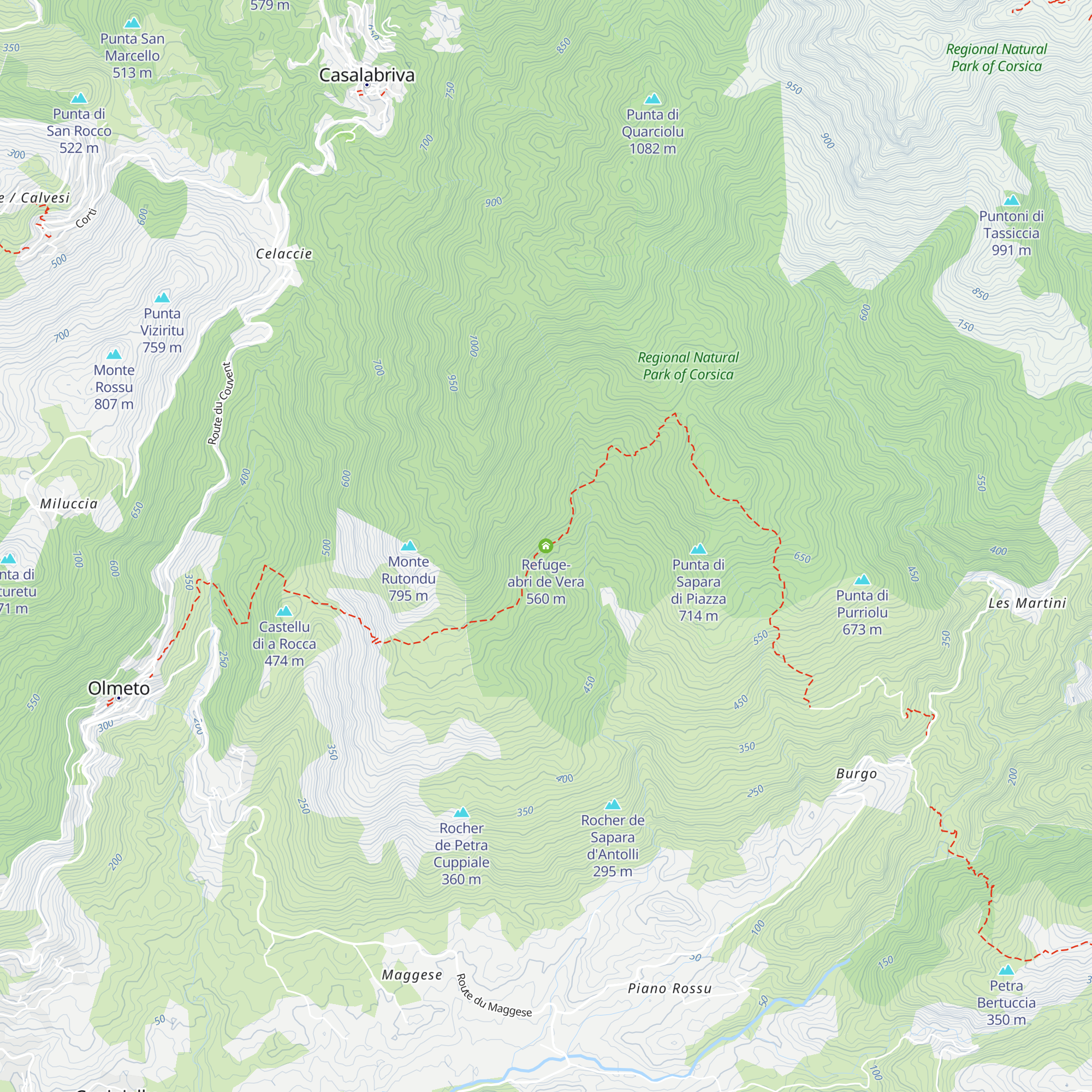 Refuge-abri de Vera map